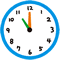 23時の時計のイメージ