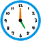 17時の時計のイメージ